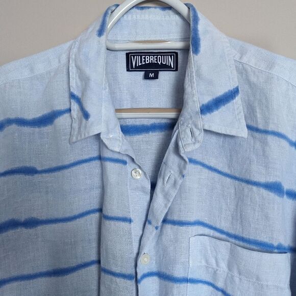 Vilebrequin 100% lined Button Shirt Tie Dye Blue - Picture 3 of 7